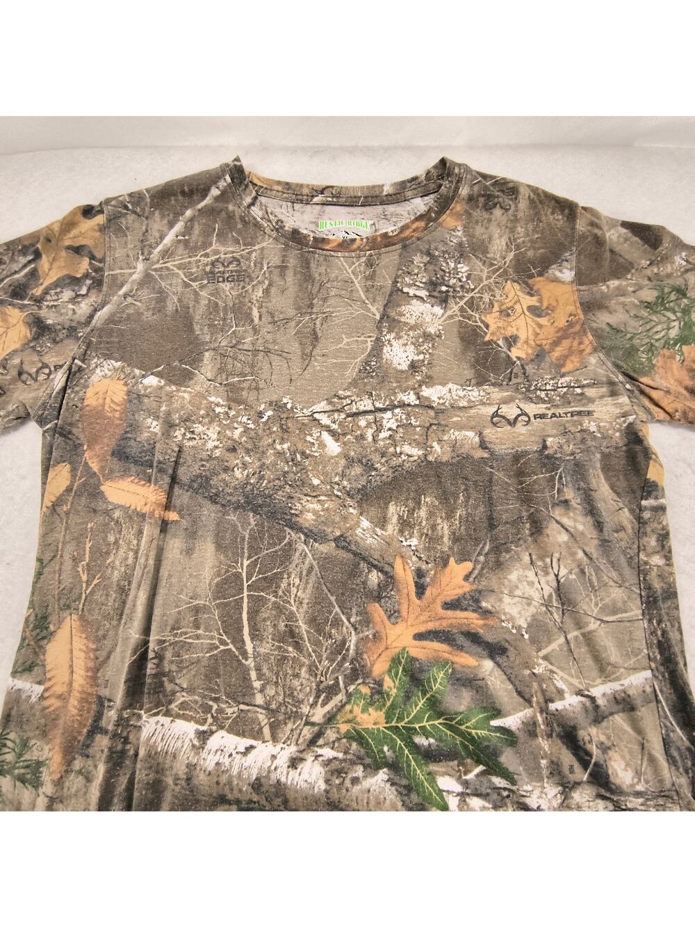 Realtree Short Sleeve Crew Neck Casual T Shirt Womens Size Extra Large XL Camo